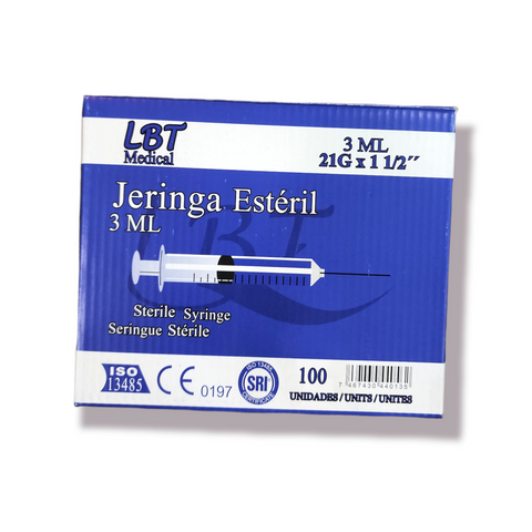 Jeringa estéril 3ml con aguja