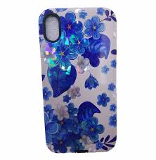 COVER IPHONE XR CON ROSAS AZULES